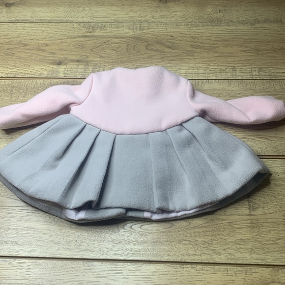 Tahari Baby Pink & Gray Full Length Pleated Coat Size 0-3 months - Picture 5 of 5
